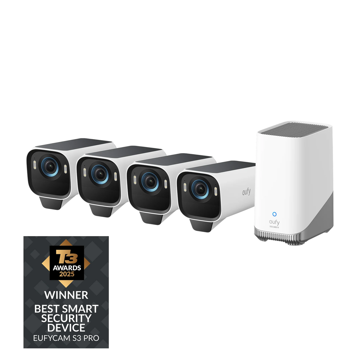 EufyCam S3 Pro 4-Cam Kit – 4K Solar Security System
