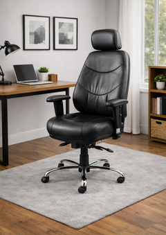 Mercury Premium Leather Office Chair with Headrest