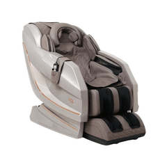 Full Body Shiatsu Massage Chair New Electric Zero Gravity Recliner Straight SL Track 3yr Warranty (Beige)